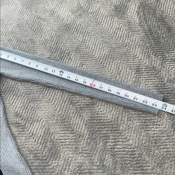 Reiss Grey Ribbed Knit Polo Top Button Front Long Sleeve Size S - Picture 10 of 11